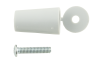 Butée de volet conique PVC blanc 40mm